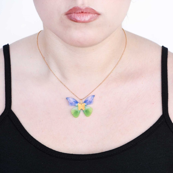 گردنبند طلا طرح پروانه PR25