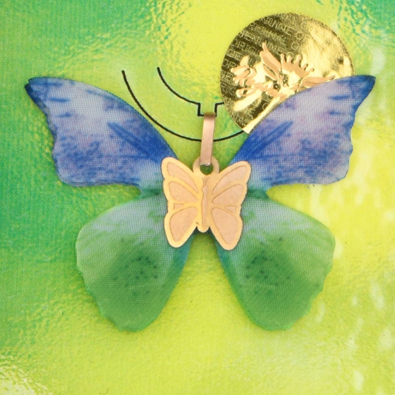 گردنبند طلا طرح پروانه PR25