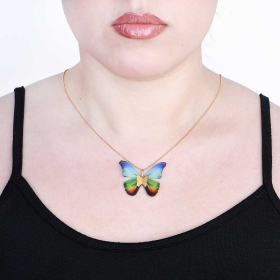 گردنبند طلا طرح پروانه PR26