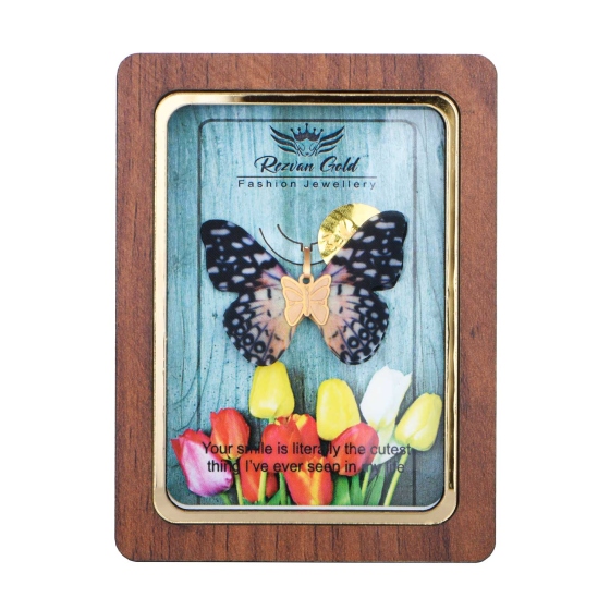 گردنبند طلا طرح پروانه PR29