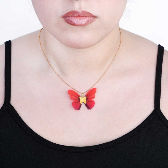 گردنبند طلا طرح پروانه PR30