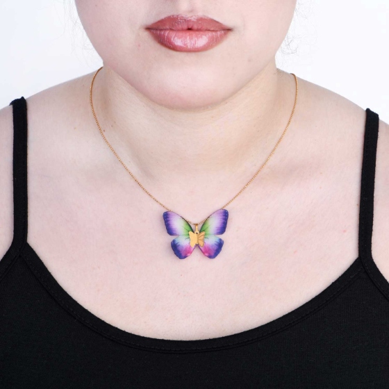 گردنبند طلا طرح پروانه PR31