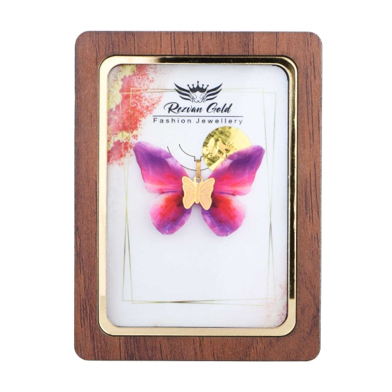 گردنبند طلا طرح پروانه PR32