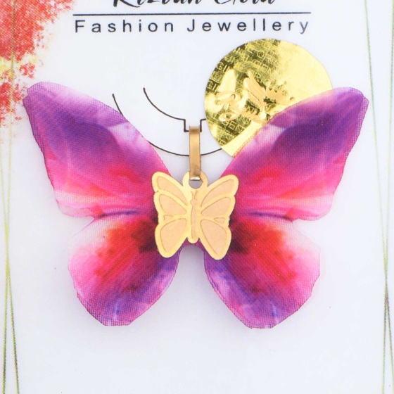 گردنبند طلا طرح پروانه PR32