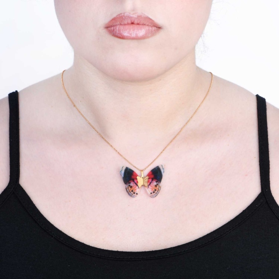 گردنبند طلا طرح پروانه PR33