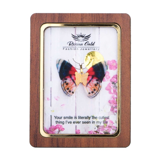 گردنبند طلا طرح پروانه PR33