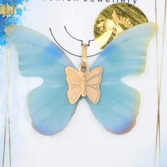 گردنبند طلا طرح پروانه PR35