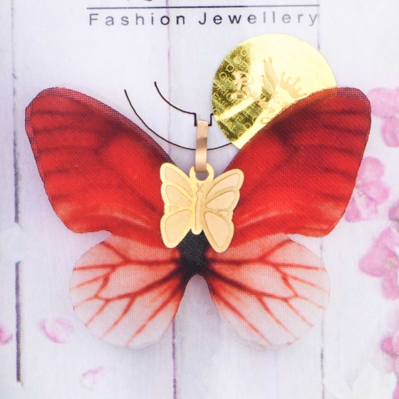 گردنبند طلا طرح پروانه PR37