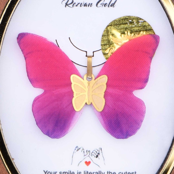 گردنبند طلا طرح پروانه PR40