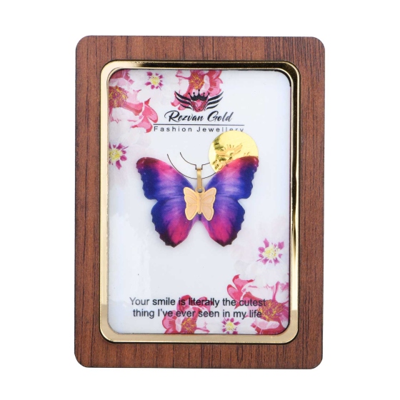 گردنبند طلا طرح پروانه PR41