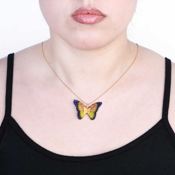 گردنبند طلا طرح پروانه PR42