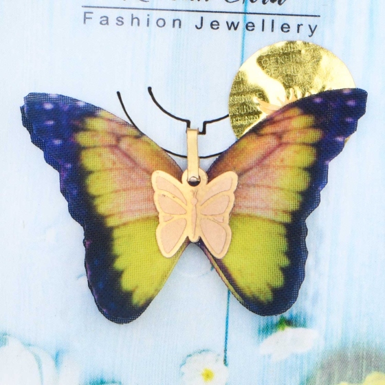 گردنبند طلا طرح پروانه PR42