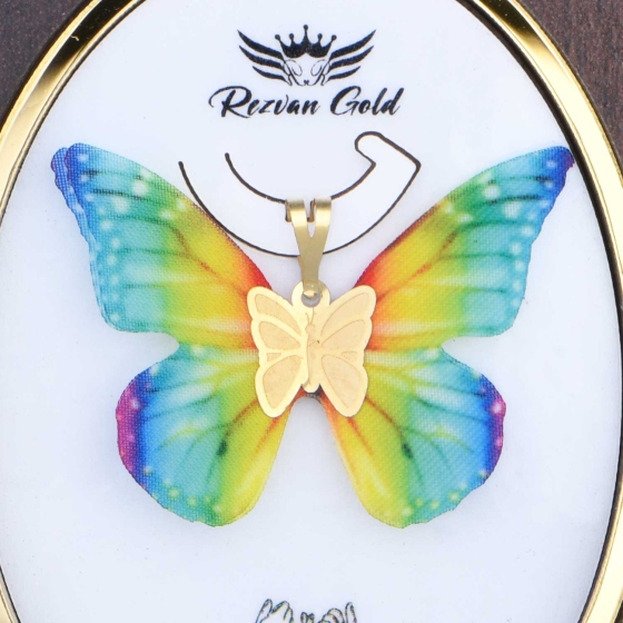 گردنبند طلا طرح پروانه PR45