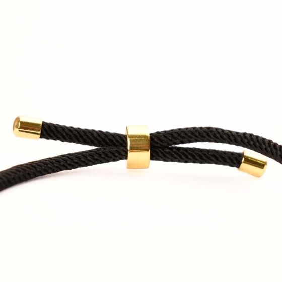 دستبند چرم طلا زنانه طرح مارکو نگین بژ