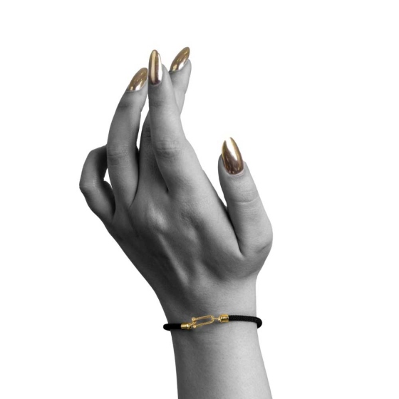 دستبند چرم طلا زنانه طرح تیفانی تک حلقه