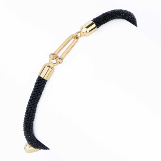 دستبند چرم طلا زنانه طرح تیفانی تک حلقه