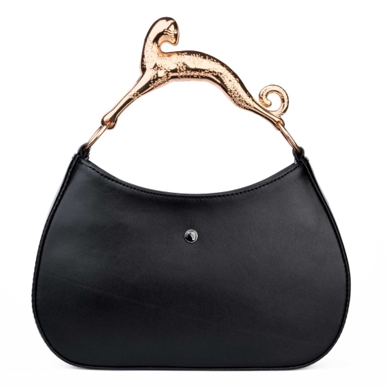 کیف دستی زنانه لانوین دسته جگوار مشکی ساده