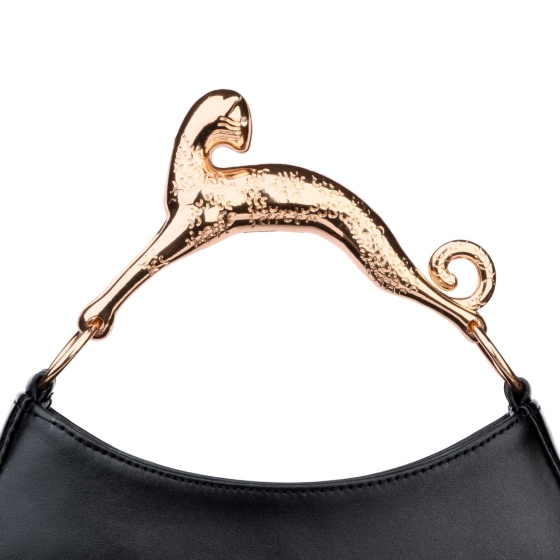 کیف دستی زنانه لانوین دسته جگوار مشکی ساده