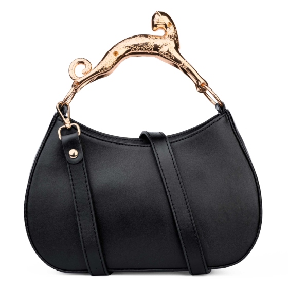 کیف دستی زنانه لانوین دسته جگوار مشکی ساده