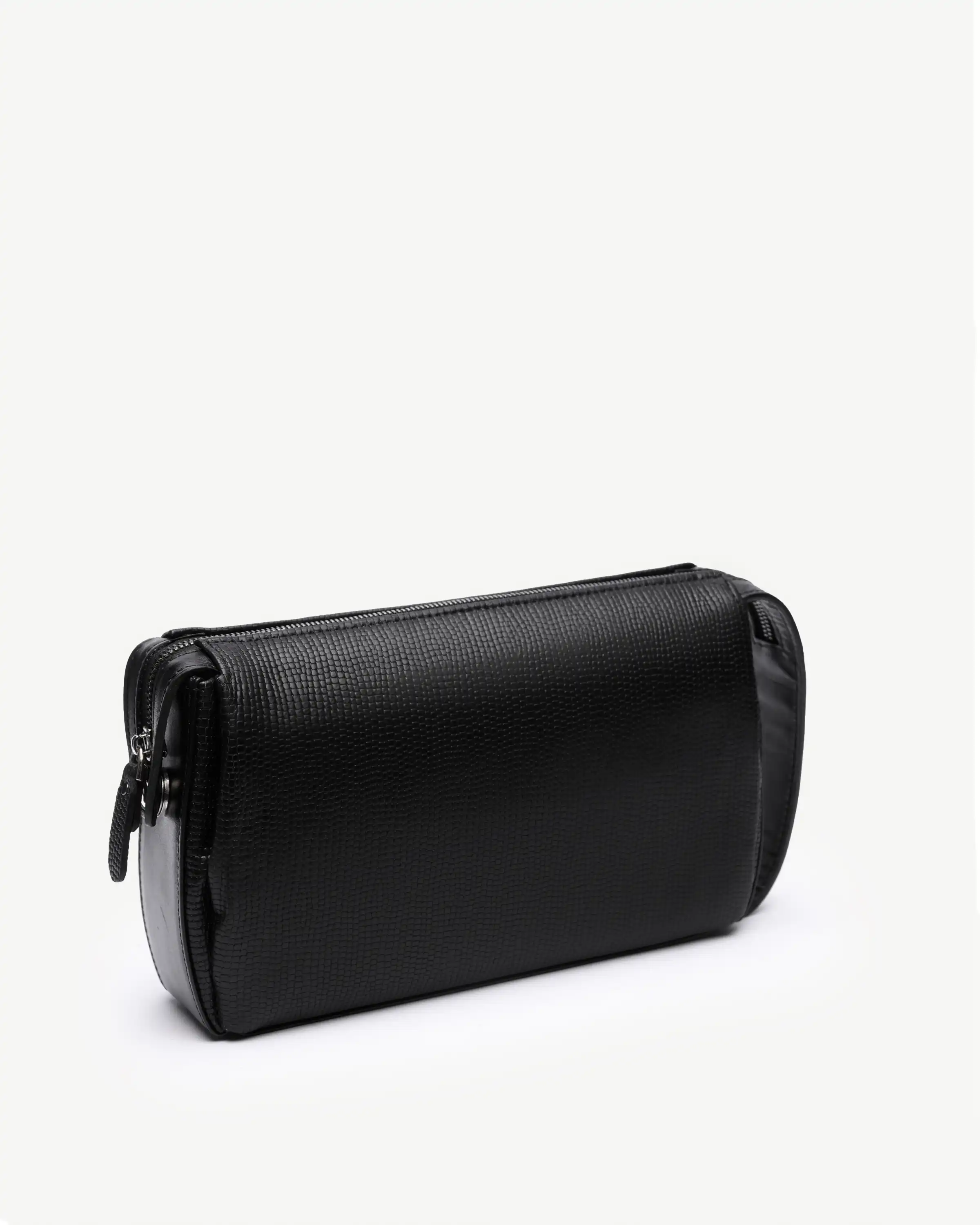 کیف دستی چرم طبیعی طرح مازیار مشکی کروکودیل مردانه