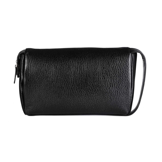 کیف دستی چرم طبیعی طرح مازیار مشکی فلوتر مردانه