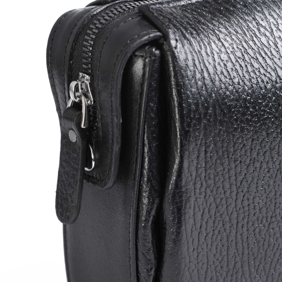 کیف دستی چرم طبیعی طرح مازیار مشکی فلوتر مردانه