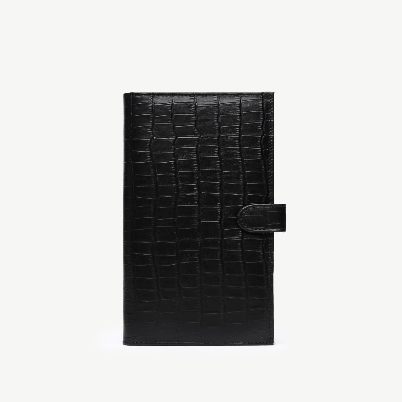 کیف دسته چک چرم طبیعی مشکی کروکودیل