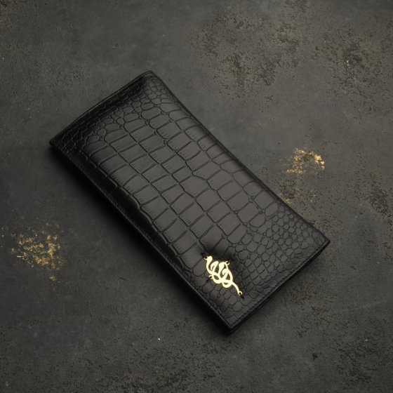 کیف کتی طلا چرم اسم محمد