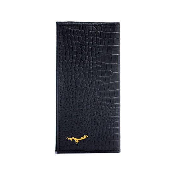 کیف کتی چرم با پلاک طلا اسم نعیم