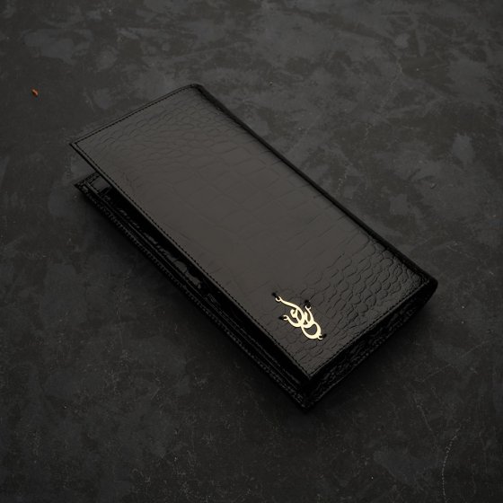 کیف پول کتی طلا چرم اسم علی