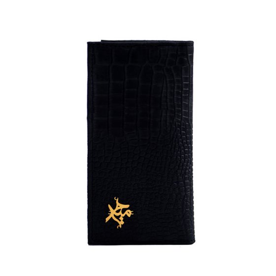 کیف پول کتی طلا چرم اسم حمید