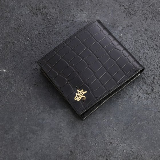 کیف جیبی طلا چرم اسم مرتضی