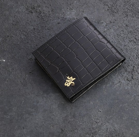 کیف جیبی طلا چرم اسم مرتضی