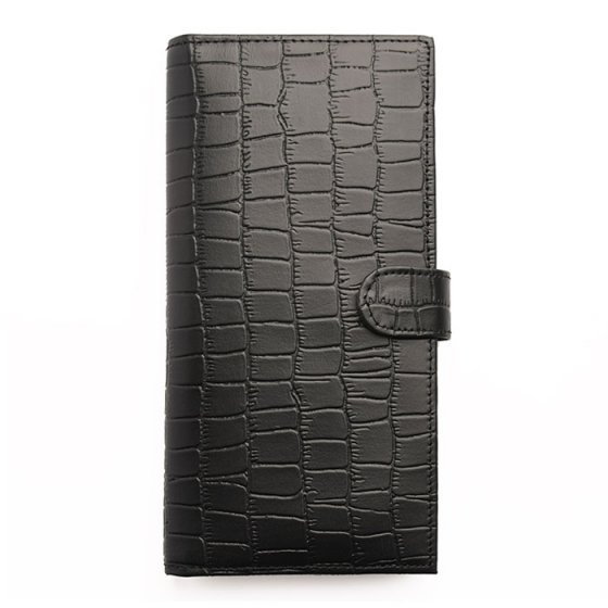 کیف موبایل چرم مشکی کروکودیل